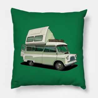 Bedford Camper Van in light green Pillow