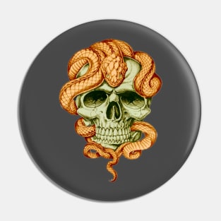 Snake and Skull Pin