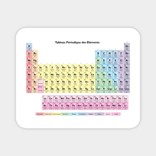 Tableau des Elements - Periodic Table in French Magnet