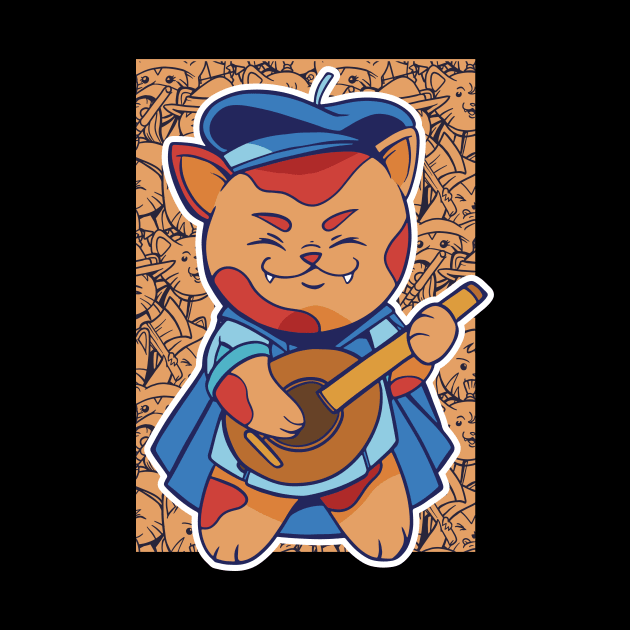 D&D Bard Class Kawaii Cat by Sunburst