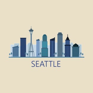 SEATTLE LANDSCAPE SKYLINE T-Shirt