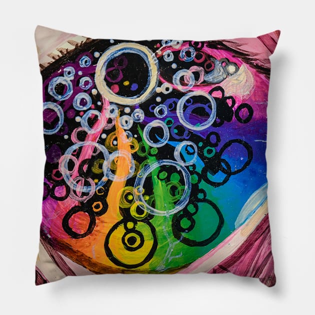 Wild Eye 2 Pillow by Deanna Larmeu