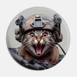 Cat Soldier - Military Kitty Pin