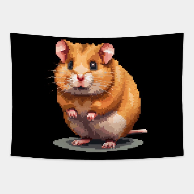 Pixel Hamster Tapestry by Animal Sphere