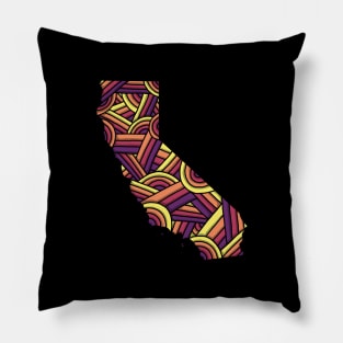 California Map Art Pillow