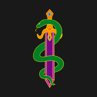 Sword and Snake (Rainbow) T-Shirt