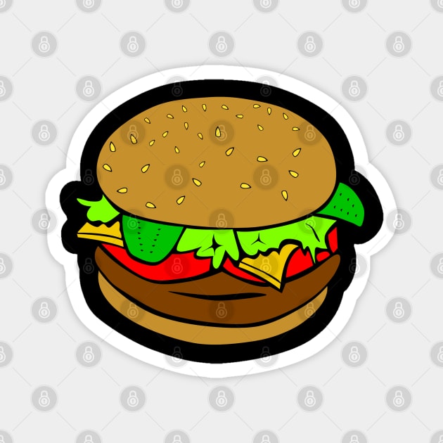 Hamburger Yummy Magnet by Kacica