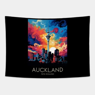 A Pop Art Travel Print of Auckland - New Zealand Tapestry