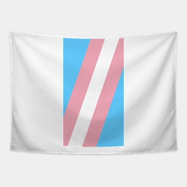 Proud Trans Transexual Pride Flag (Proud LGBTQ+ Community Pride Flag) v2 Tapestry by Teeworthy Designs