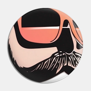 Cool Bearded Guy with Sunglasses Illustration No. 898 Pin