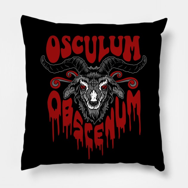 Osculum Obscenum Pillow by NinthStreetShirts