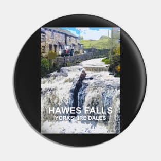 Hawes Falls, Yorkshire Dales. Travel poster Pin