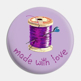 Made With Love Needle and Thread Pin