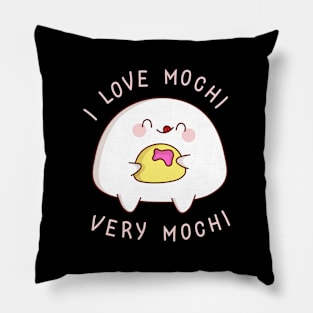 Funny kawaii character in love with yummy Pillow