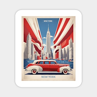 New York City United States of America Tourism Vintage Magnet