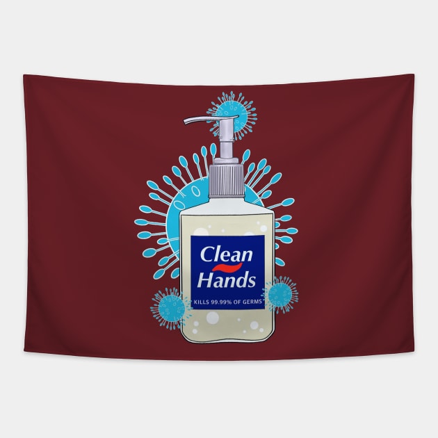 Clean Hands Tapestry by pencilnekarts