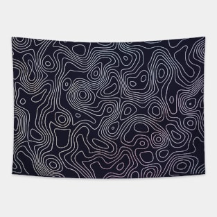 Pastel topographic map Tapestry