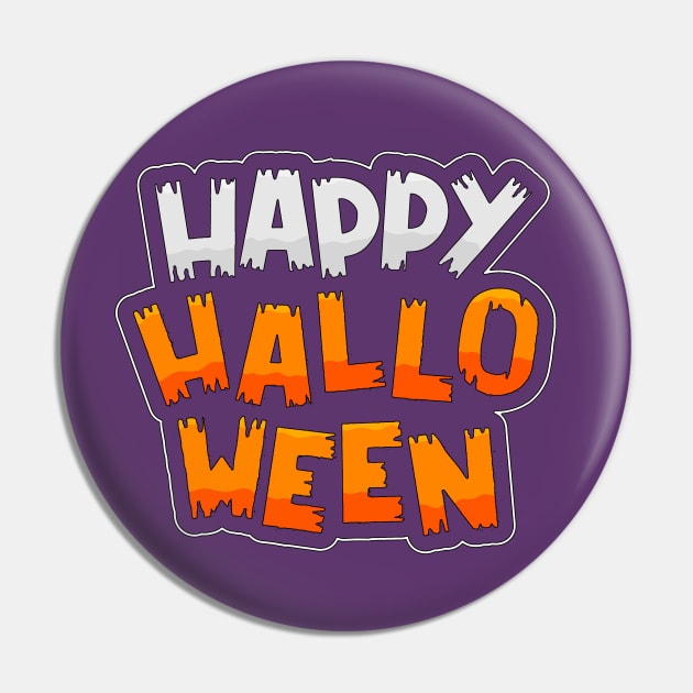 Happy Halloween Typography design Pin by Mako Design 