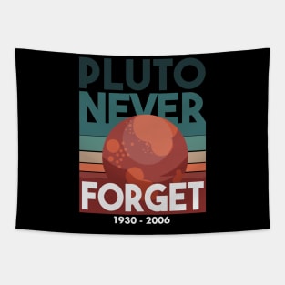 Never Forget Pluto Shirt Retro Style Funny Space Science Tapestry