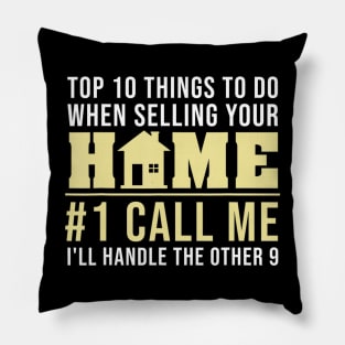Cool Real Estate Agent Art Men Women Home Broker Realtor Pillow