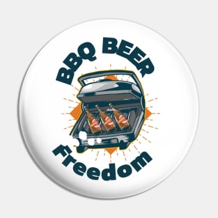 bbq beer freedom 4th of july shirt Pin