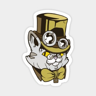 Steampunk Cat Magnet