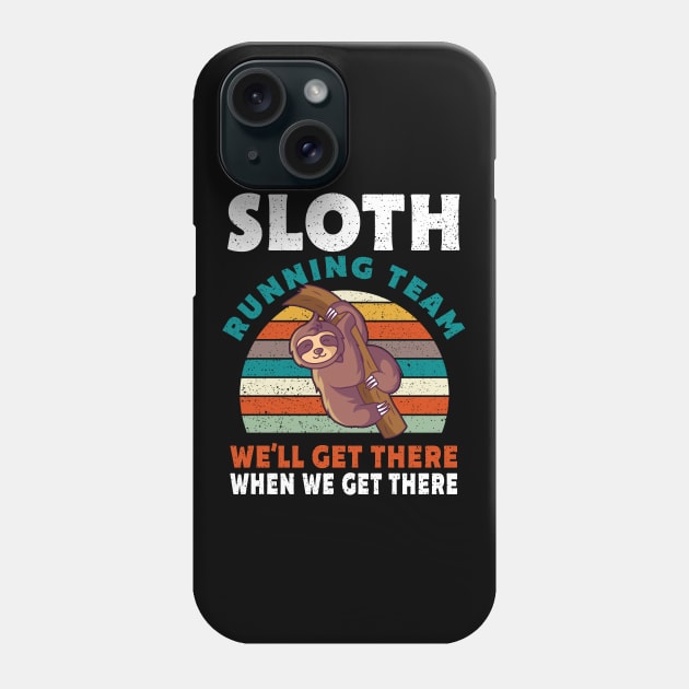 Sloth Running Team Gift Phone Case by Delightful Designs