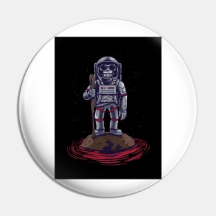 Astronaut Monkey In The Ocean Pin