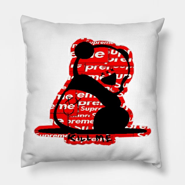 BAD AMY ''KXLL ME'' (SUPREME) Pillow by KVLI3N