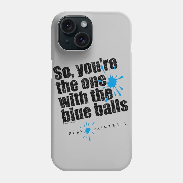 Blue Balls - paintball lover Phone Case by eBrushDesign