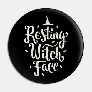 Resting Witch Face Pin