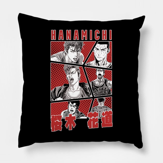 hanamichi sakuragi Pillow by Retrostyle