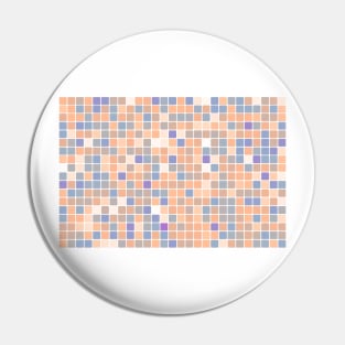 Pastel square mosaic in orange and blue shades, soft colors stained glass Pin