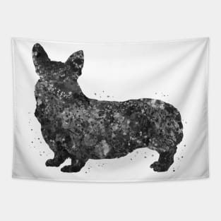 Pembroke Welsh Corgi dog black and white Tapestry