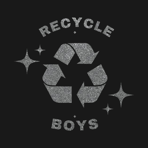 Silver Glitter Recycle Boys by Asilynn