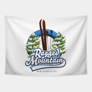 Ragged Mountain New Hampshire ski logo Tapestry