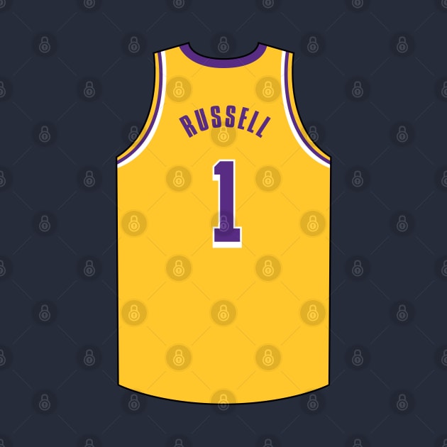 D'Angelo Russell Jersey Gold Qiangy by qiangdade