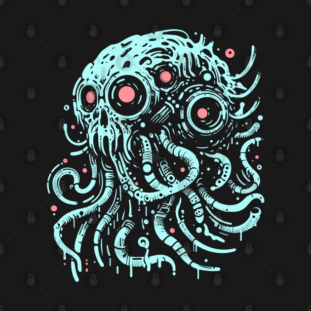 Cyber robot octopus horror by Evgmerk