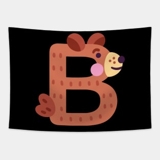 Letter B animal alphabet back to school Tapestry