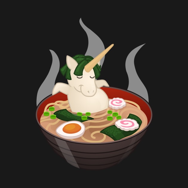 Ramen Bath Sushicorn by LittleWhiteOwl