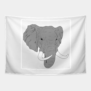 Elephant portrait Tapestry