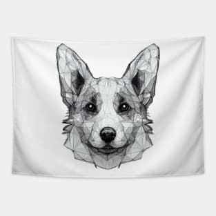 Lowpoly corgi face Tapestry