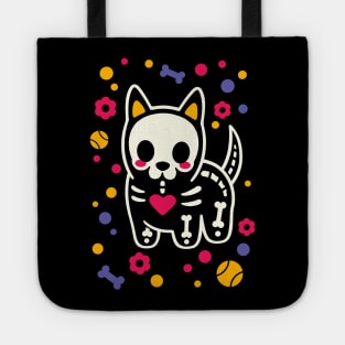 dog skeleton Tote