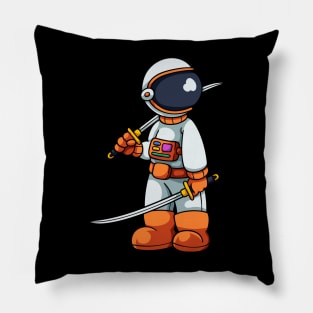 Astronaut Samurai Pillow