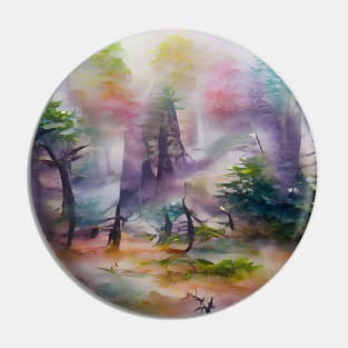 Colorful mountain forest Pin