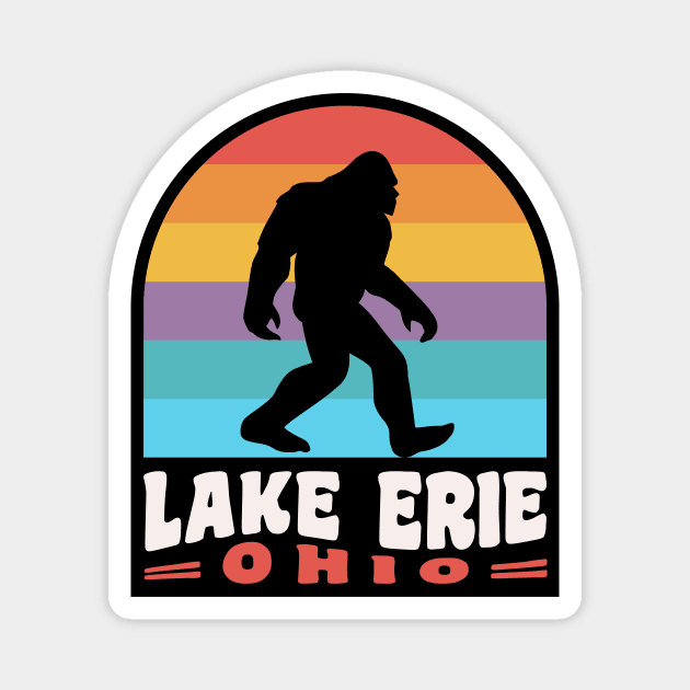 Lake Erie Ohio Bigfoot Sasquatch Cleveland OH Magnet by PodDesignShop