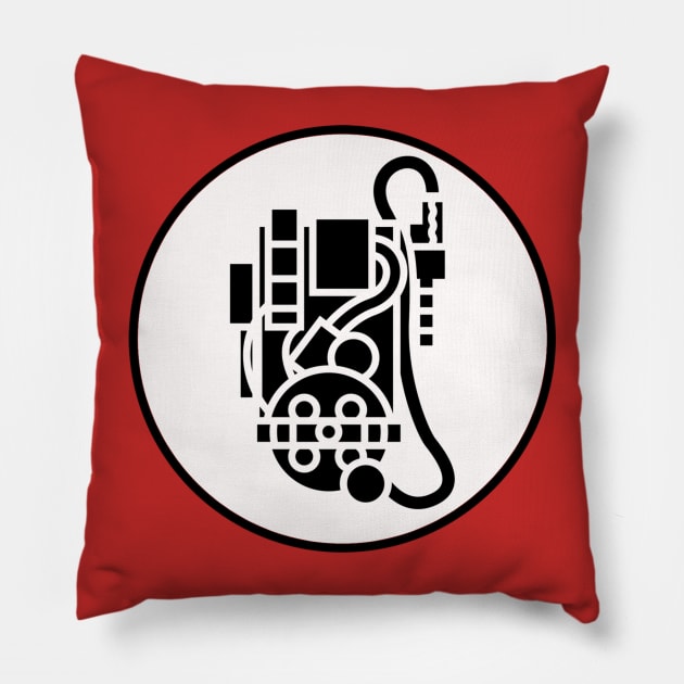 Ghostbusters Proton Pack Pillow by KramerArt