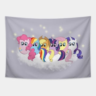 Pony Cloud Line Up Tapestry