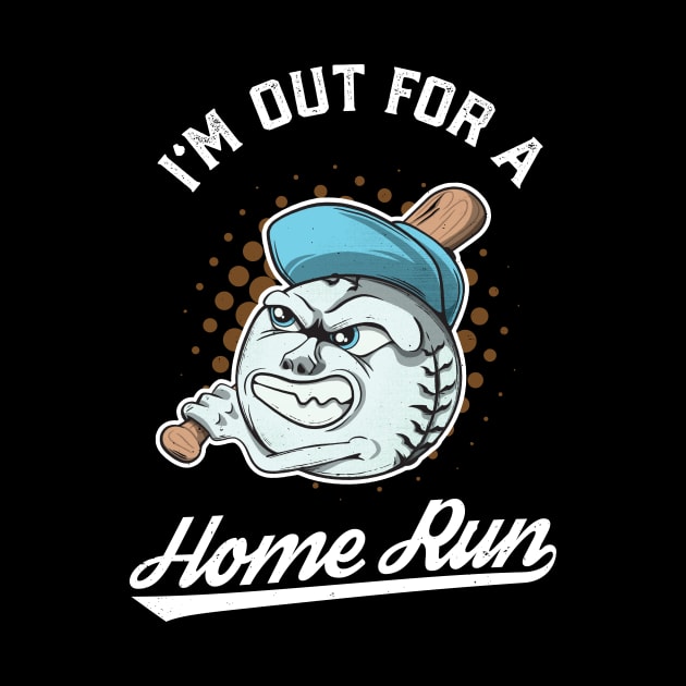 Baseball Mascot Out for A Home Run by Foxxy Merch