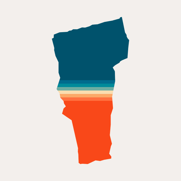 Vermont State Retro Map by n23tees